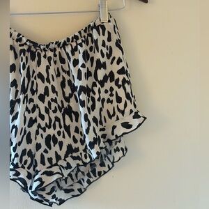 Black and White Animal Print Shorts
